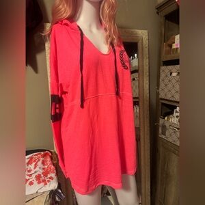 No boundaries pink/orange colored long sleeve with hood